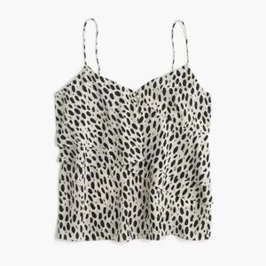 J. Crew Silk Ruffle Cami Tank Top Blouse
